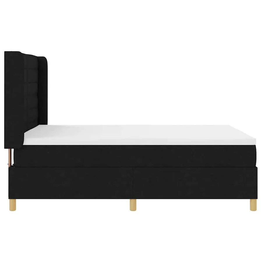Lit à ressorts avec bandes LED Noir 140 x 190 cm tissu - 9