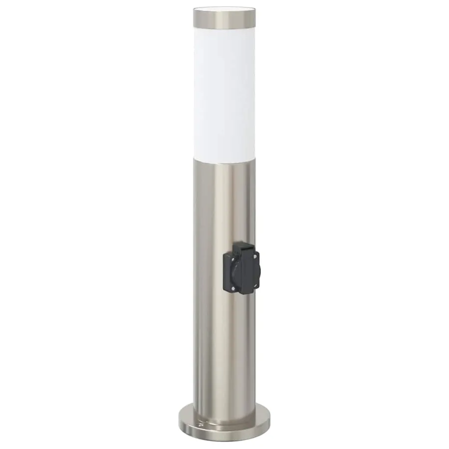 Bornes lumineuses avec sortie lot de 3 50 cm acier inoxydable IP44 - 4