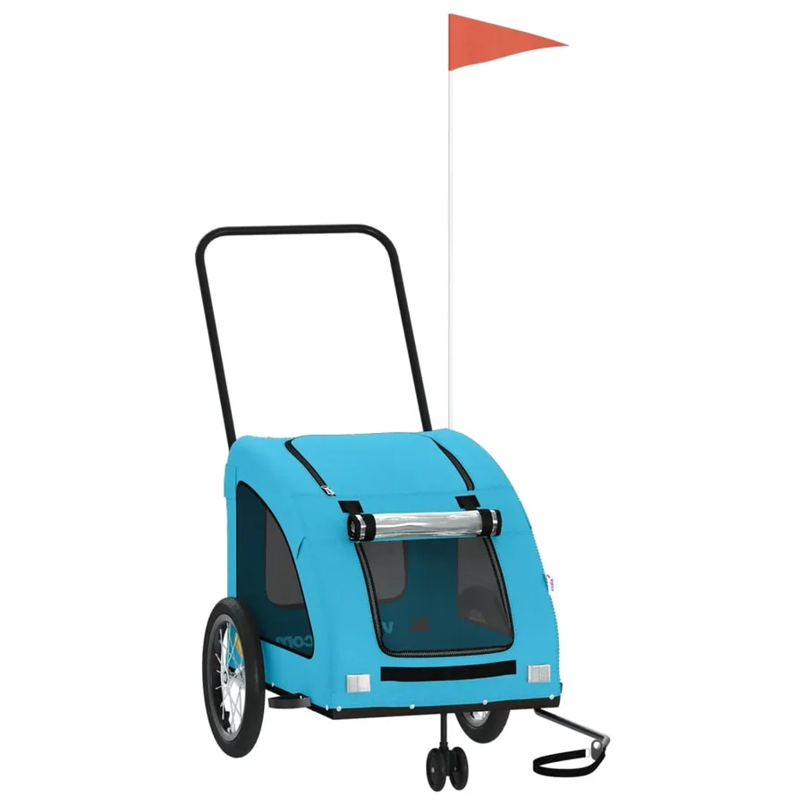 Remorque de vélo pour animaux de compagnie bleu - 2