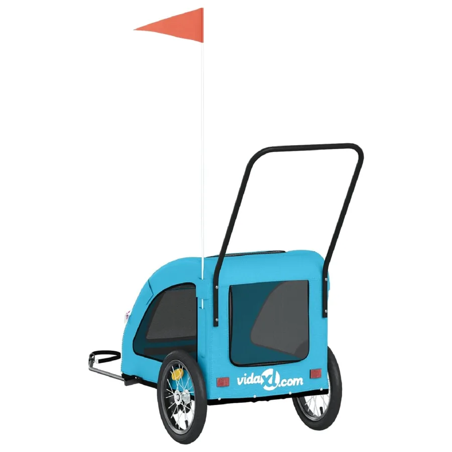 Remorque de vélo pour animaux de compagnie bleu - 8