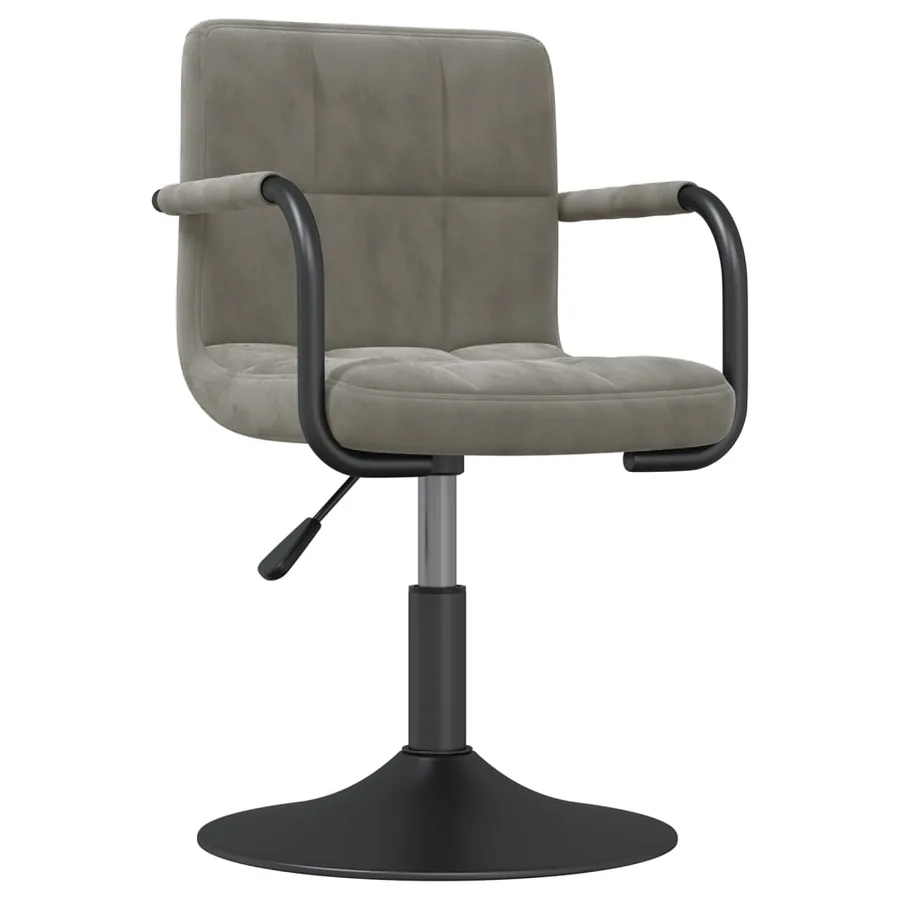 Chaise de salle à manger Gris clair Velours - 2