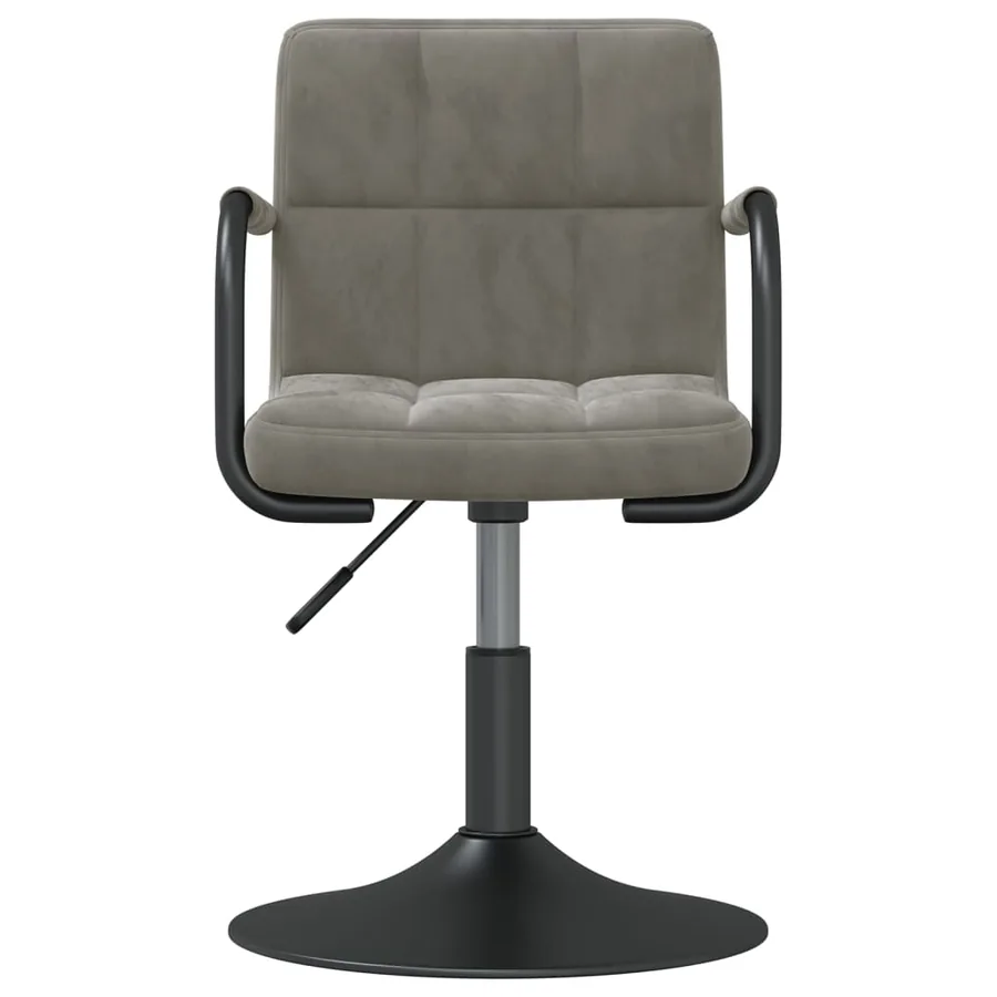 Chaise de salle à manger Gris clair Velours - 3