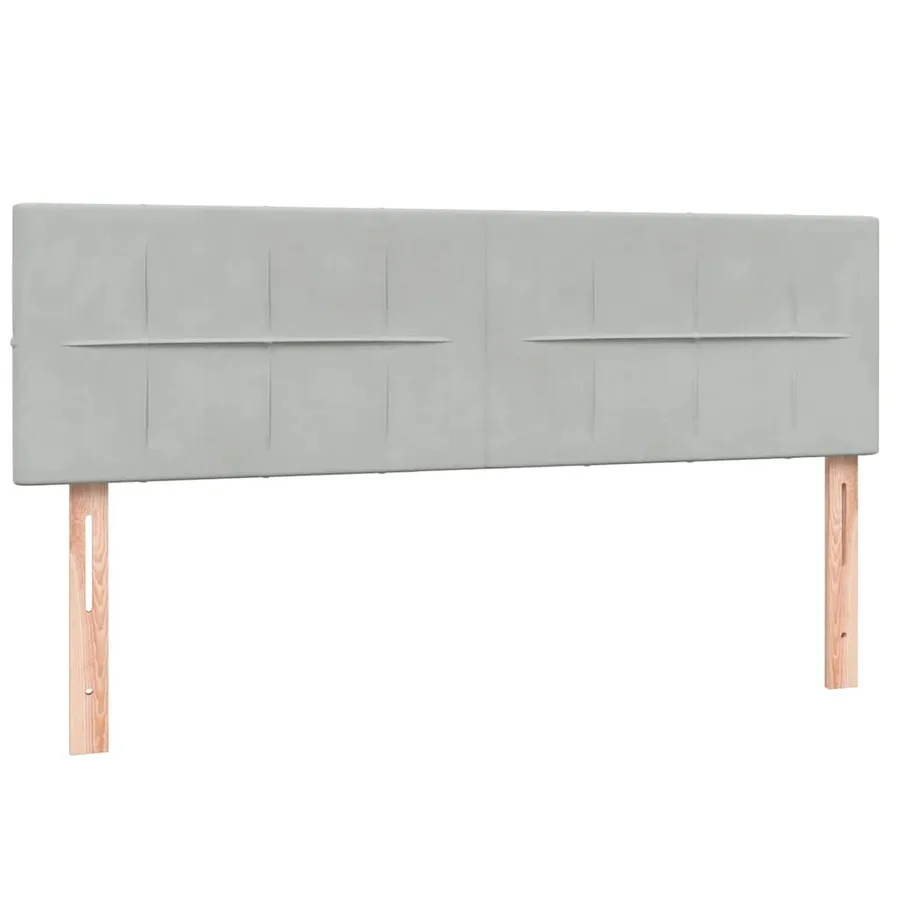 Sommier à lattes de lit et matelas gris clair 160x220cm velours - 7