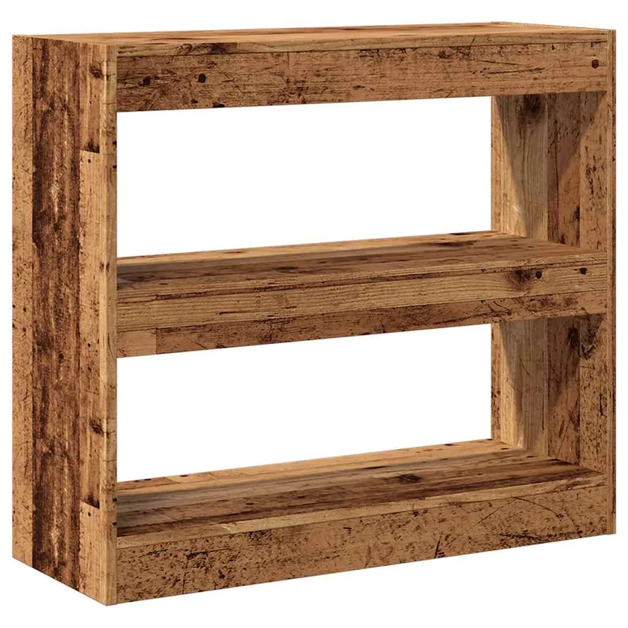 Bibliothèque/Séparateur de pièce vieux bois 80x30x72 cm - 2
