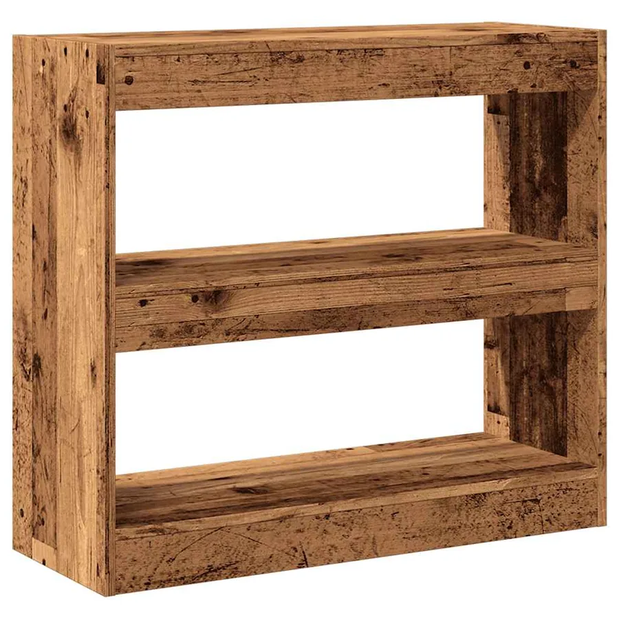 Bibliothèque/Séparateur de pièce vieux bois 80x30x72 cm - 6
