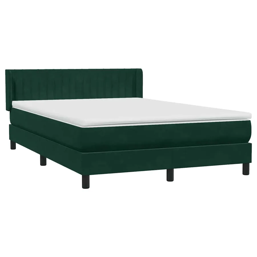 Sommier à lattes de lit et matelas vert foncé 160x220cm velours - 4