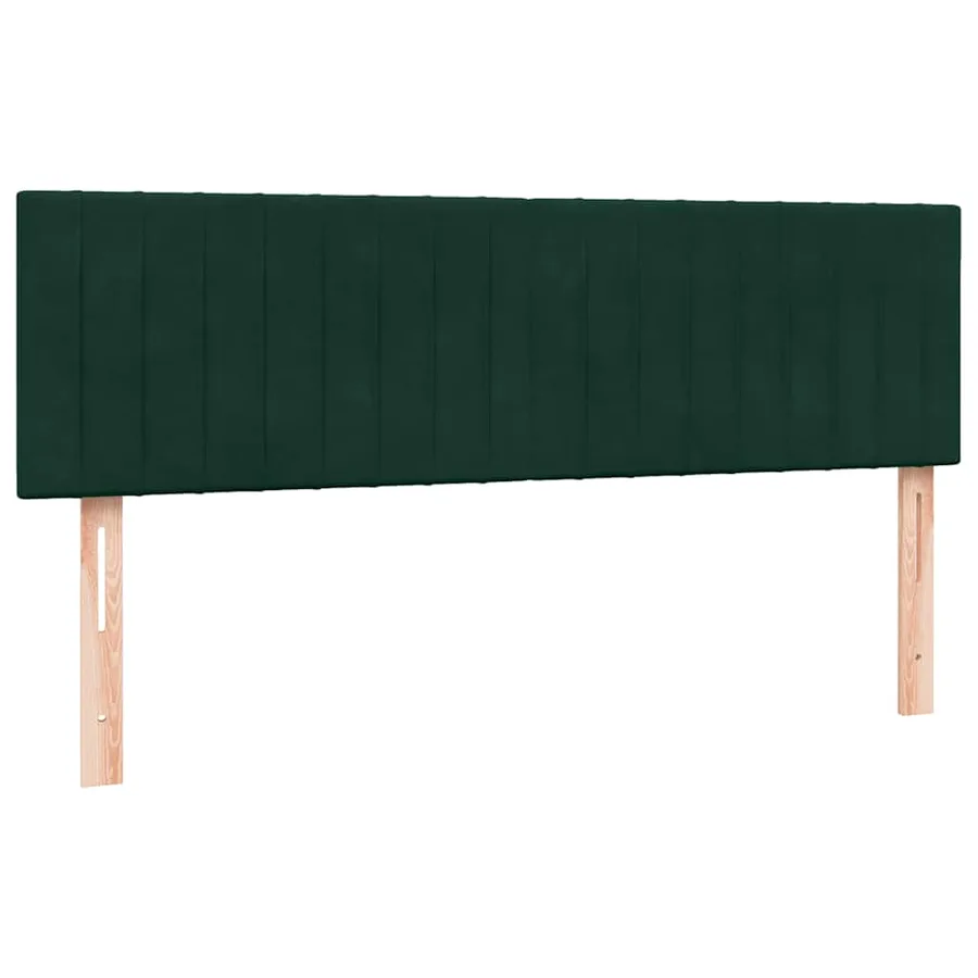 Sommier à lattes de lit et matelas vert foncé 160x220cm velours - 7