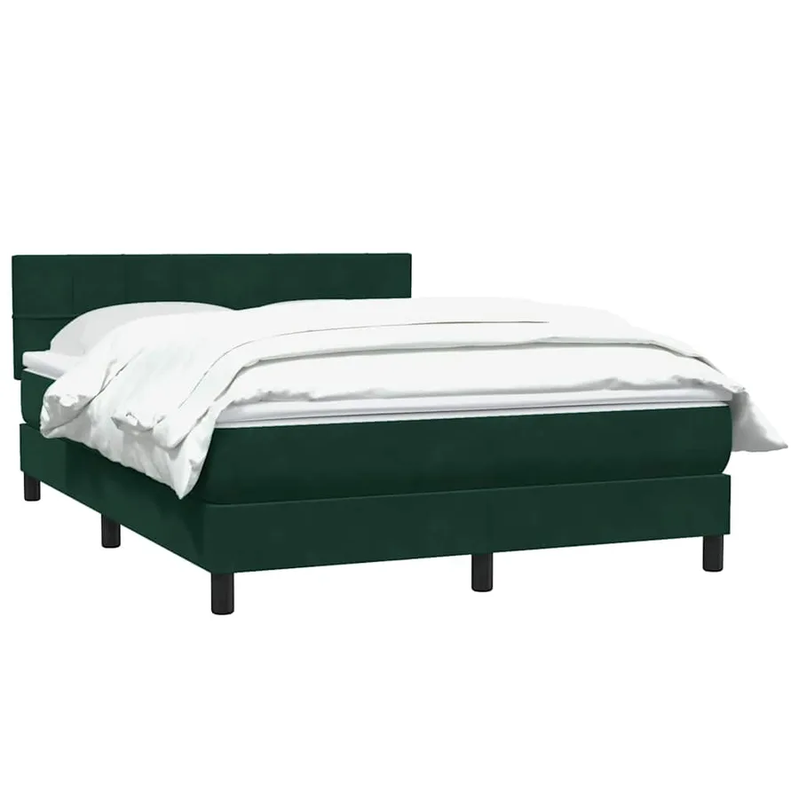 Sommier à lattes de lit et matelas vert foncé 160x220cm velours - 3