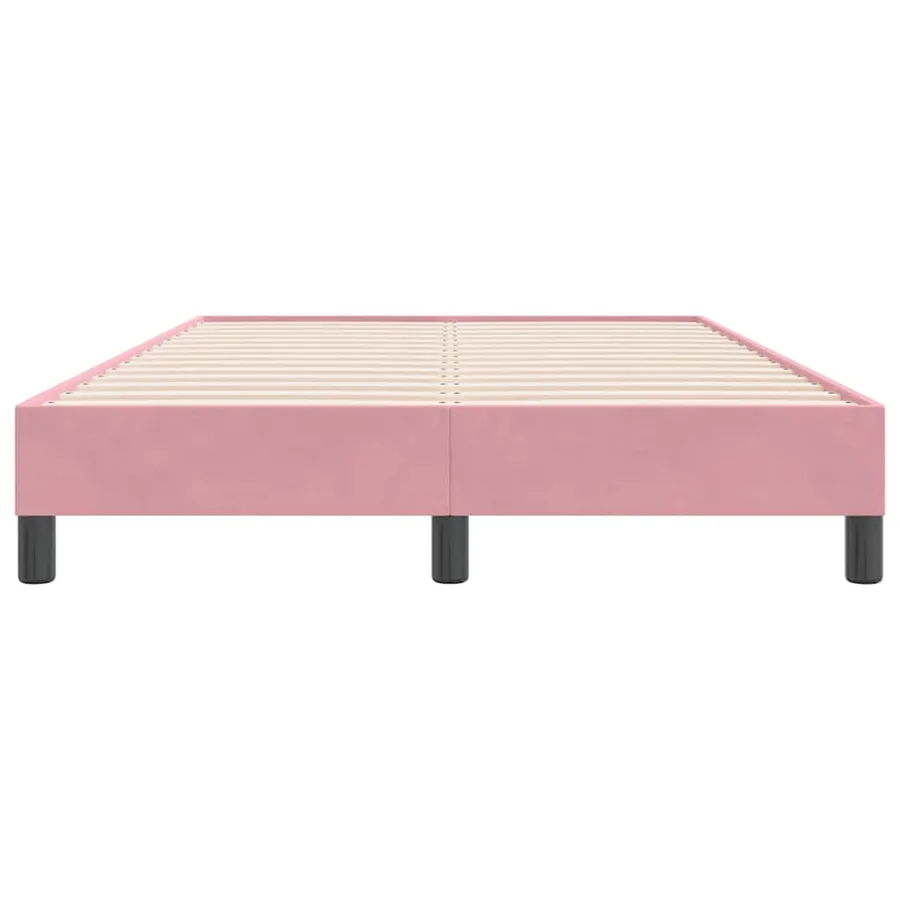 Sommier à lattes de lit sans matelas rose 120x220 cm velours - 5