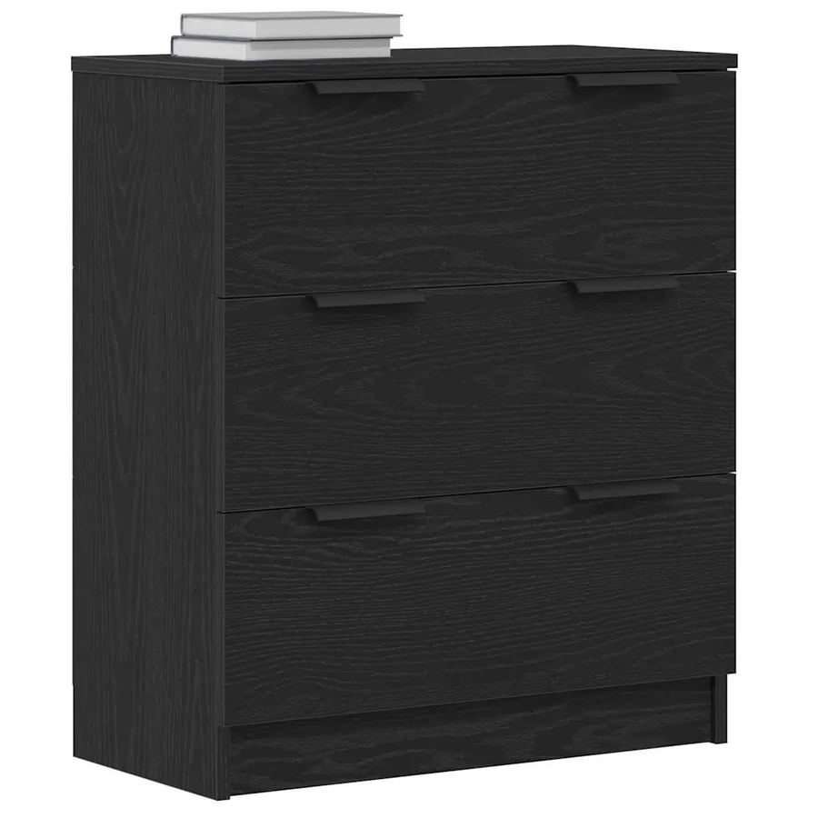 Buffet avec tiroir Chêne noir 60 x 30 x 70 cm Bois d'ingénierie - 3