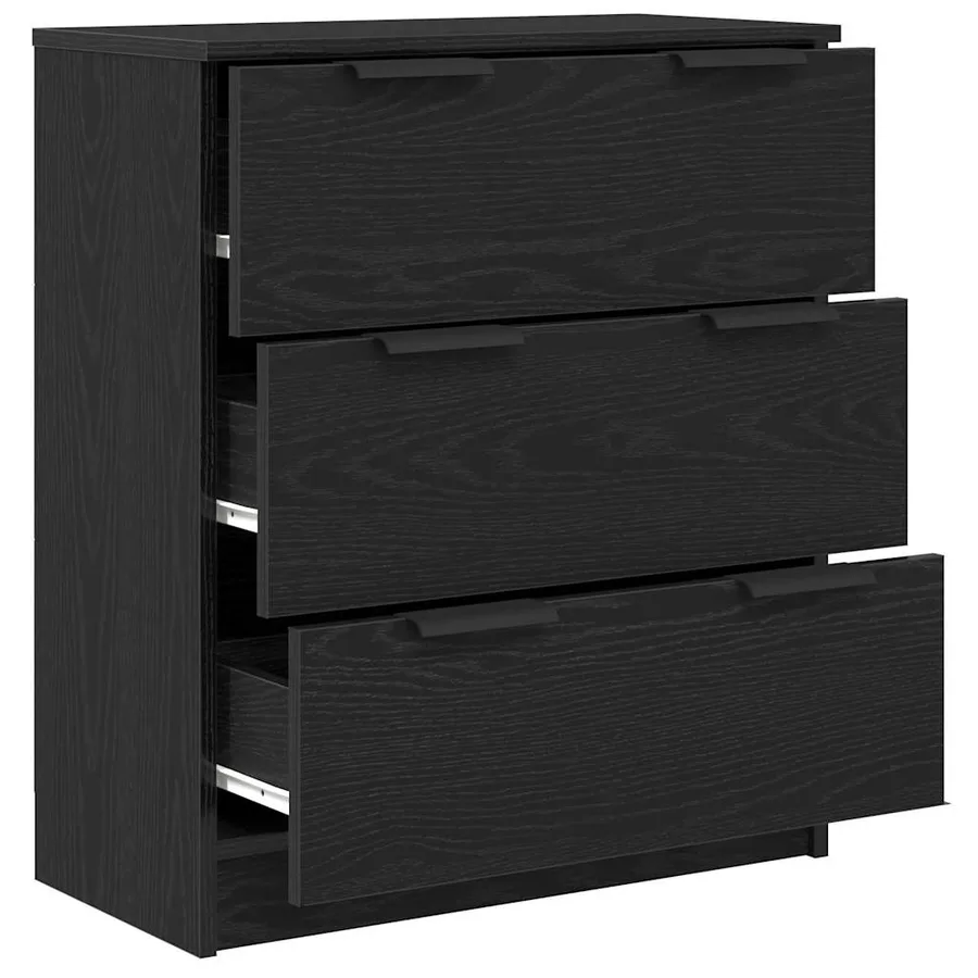 Buffet avec tiroir Chêne noir 60 x 30 x 70 cm Bois d'ingénierie - 5