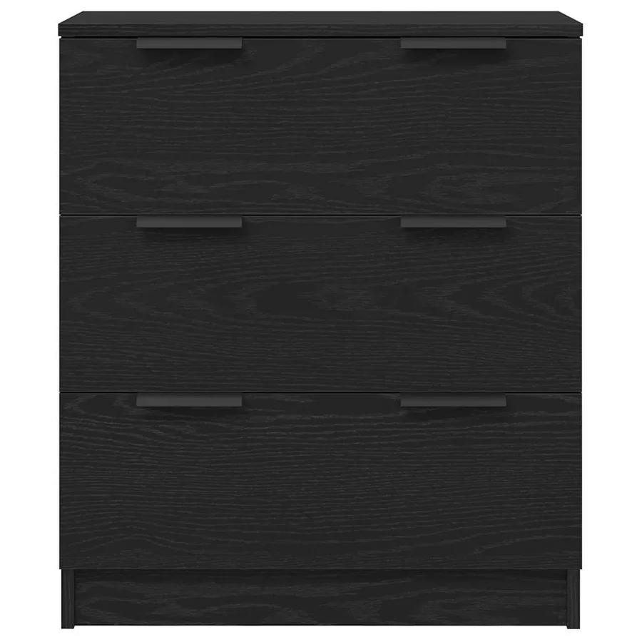 Buffet avec tiroir Chêne noir 60 x 30 x 70 cm Bois d'ingénierie - 7