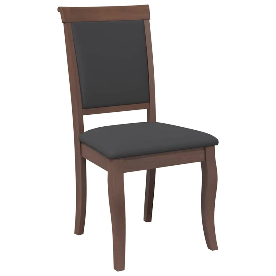 Chaises à manger coussins 2 pcs marron bois massif caoutchouc - 4