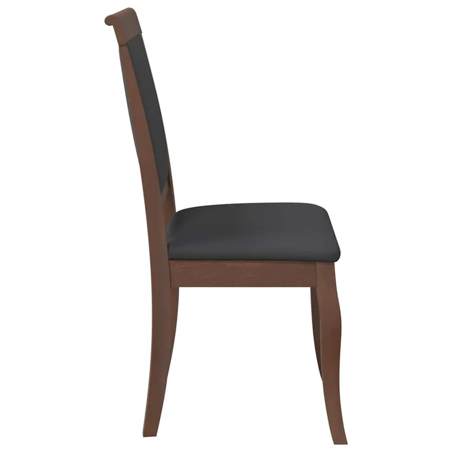 Chaises à manger coussins 2 pcs marron bois massif caoutchouc - 6