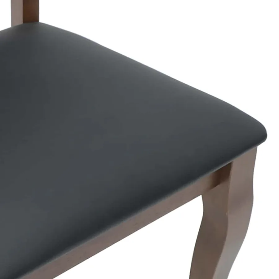 Chaises à manger coussins 2 pcs marron bois massif caoutchouc - 8