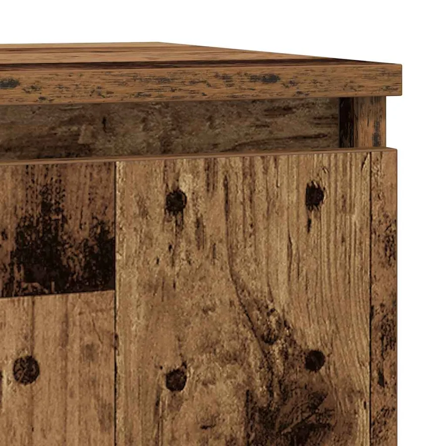 Buffet avec tiroir vieux bois 71x35x65 cm bois d'ingénierie - 10
