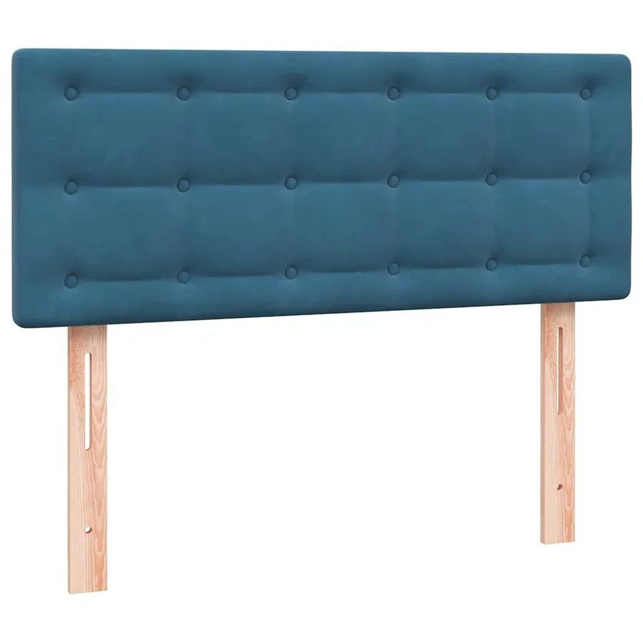 Sommier à lattes de lit et matelas bleu foncé 120x220cm velours - 6