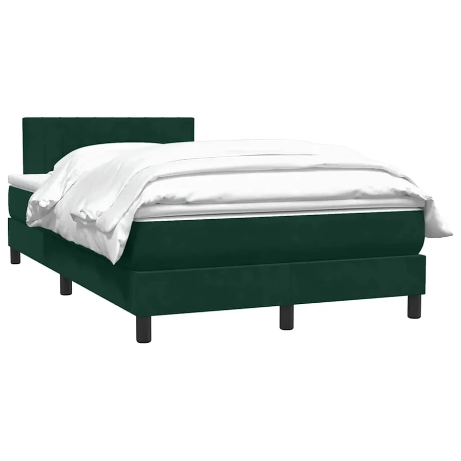 Sommier à lattes de lit et matelas vert foncé 120x220cm velours - 4
