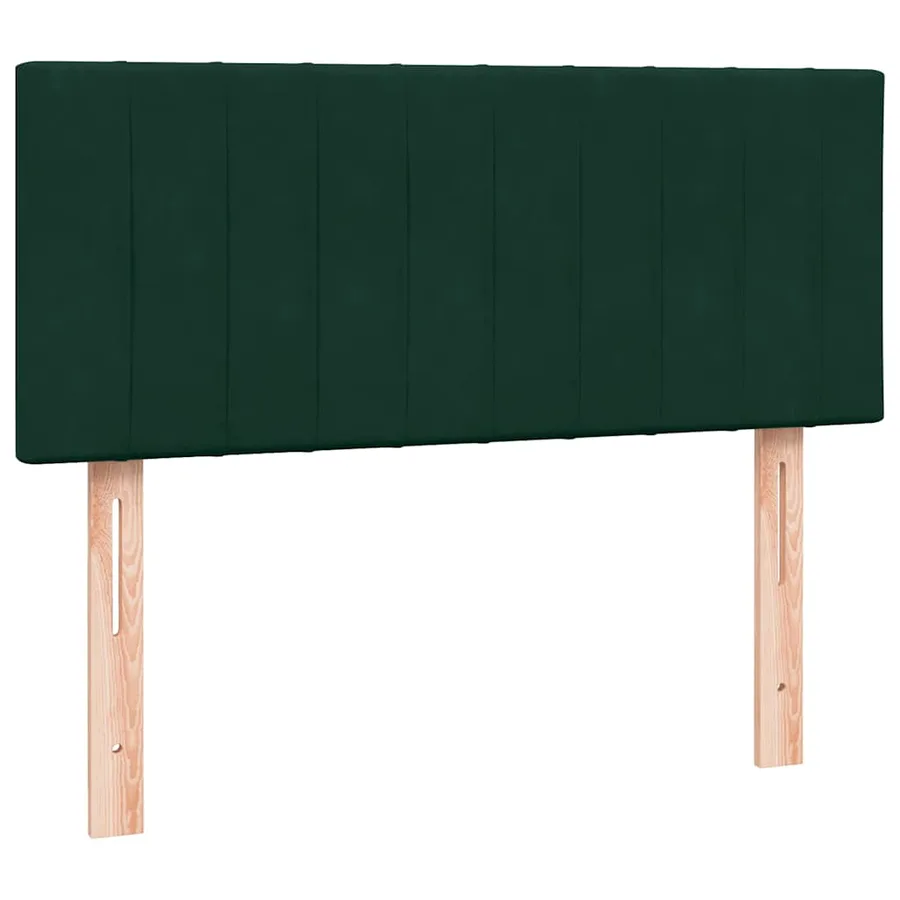 Sommier à lattes de lit et matelas vert foncé 120x220cm velours - 5