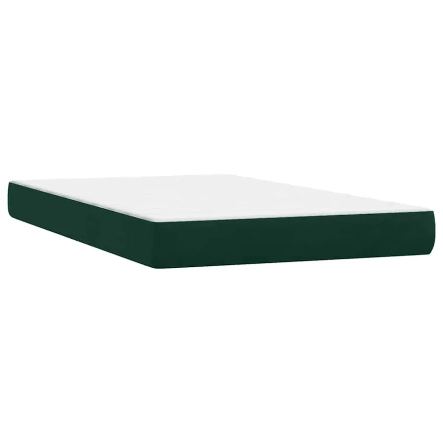 Sommier à lattes de lit et matelas vert foncé 120x220cm velours - 7
