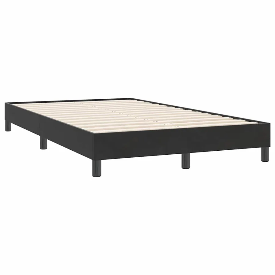 Sommier à lattes de lit avec matelas noir 120x220 cm velours - 5