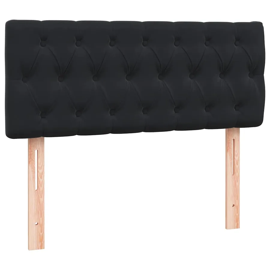 Sommier à lattes de lit avec matelas noir 120x220 cm velours - 6