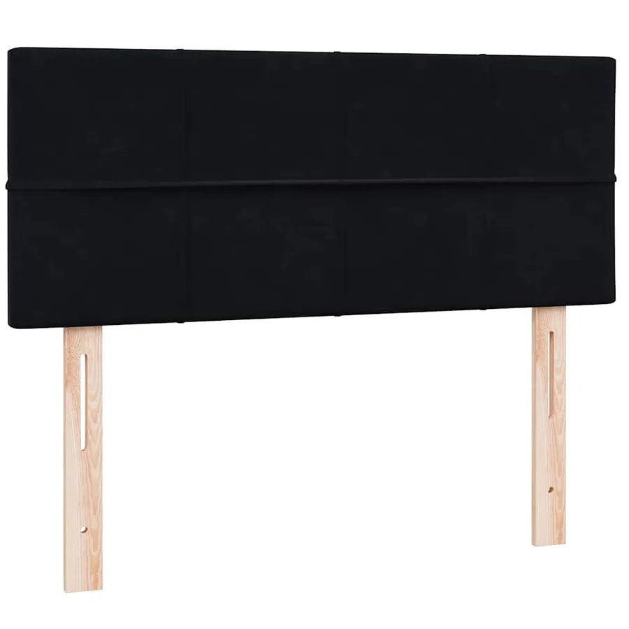 Sommier à lattes de lit avec matelas noir 120x220 cm velours - 6