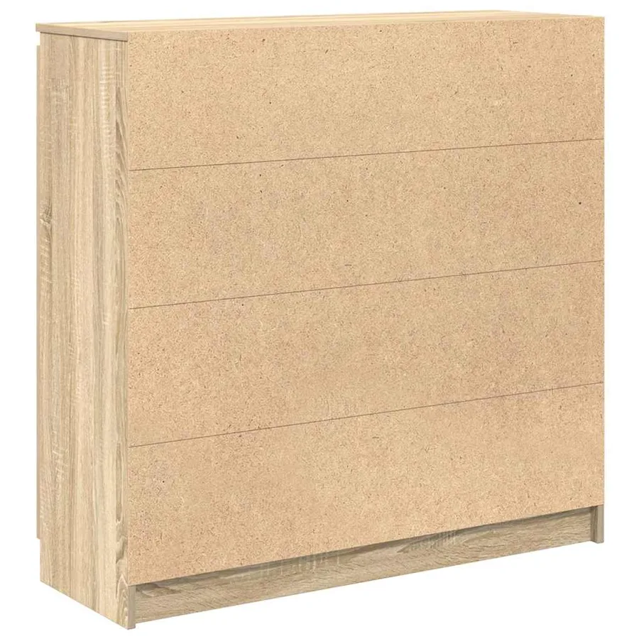 Buffet et tiroirs chêne sonoma 100,5x35x98,5 cm bois ingénierie - 8
