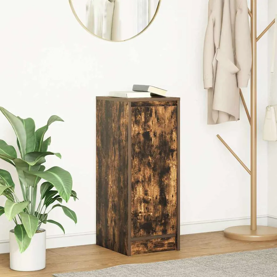 Buffet chêne fumé 29,5x34x76 cm bois d'ingénierie