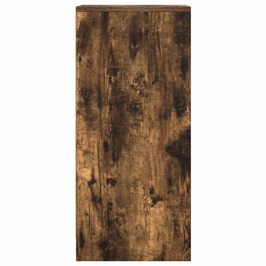 Buffet chêne fumé 29,5x34x76 cm bois d'ingénierie - 7