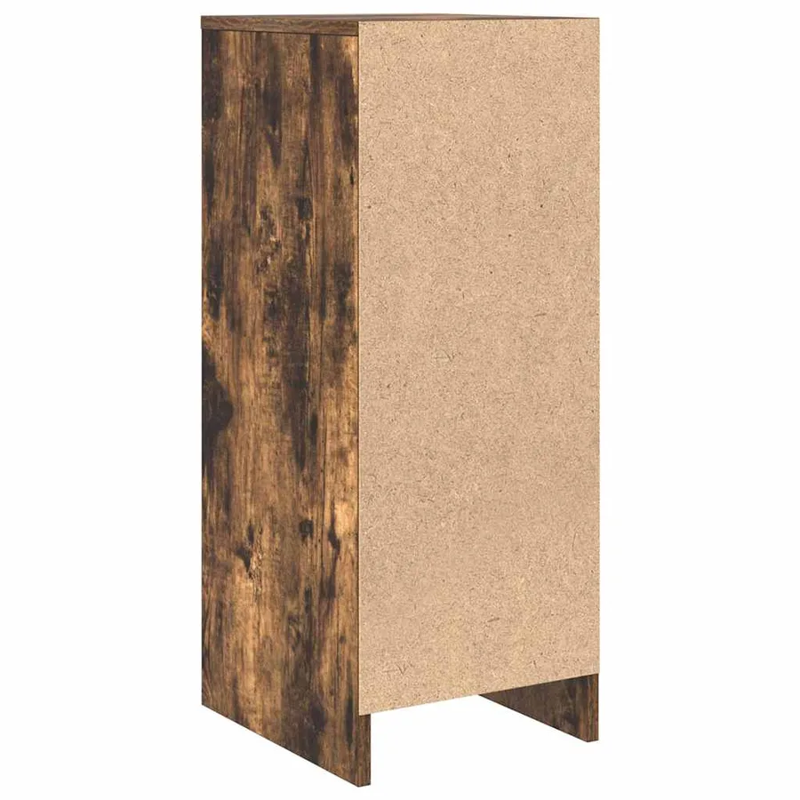 Buffet chêne fumé 29,5x34x76 cm bois d'ingénierie - 8