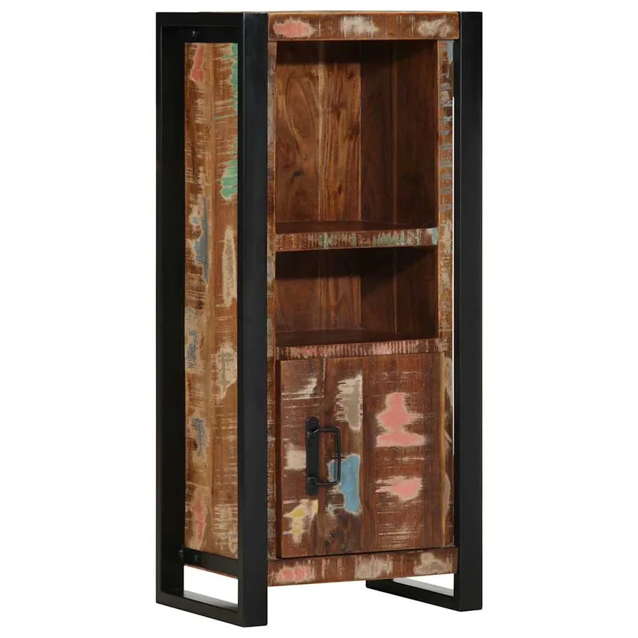 Armoire de salle de bain 40x30x90 cm bois massif récupération - 13