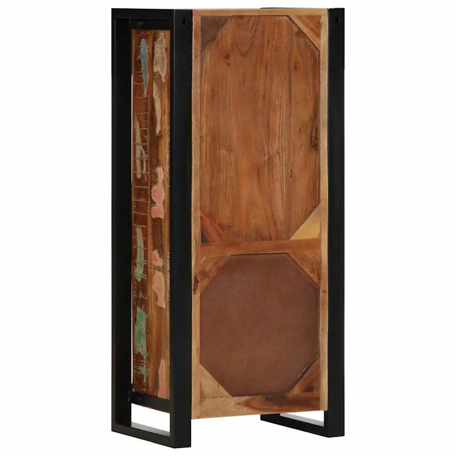 Armoire de salle de bain 40x30x90 cm bois massif récupération - 5
