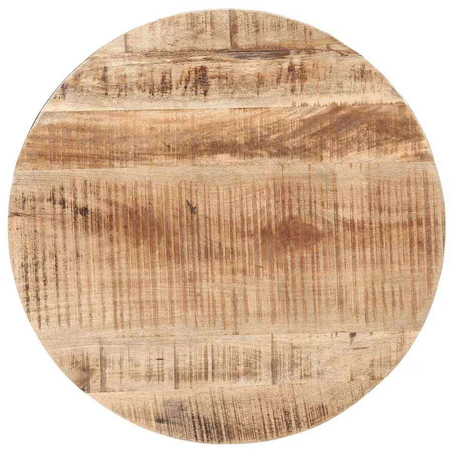 Table basse Ø68x43 cm Bois de manguier brut - 7