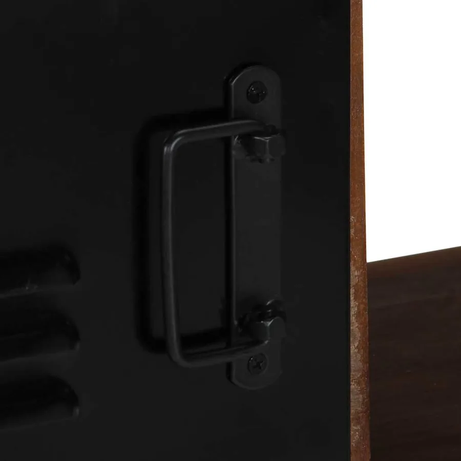 Meuble TV 80x30x35 cm bois massif de récupération - 7