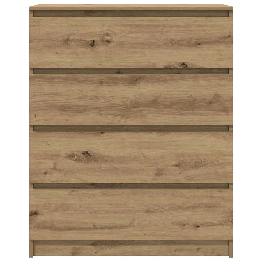 Buffet chêne artisanal 80x35x99 cm bois d'ingénierie - 6
