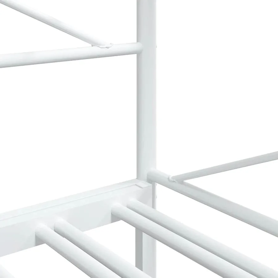 Lit de jour avec lit gigogne sans matelas blanc 107x203cm acier - 12