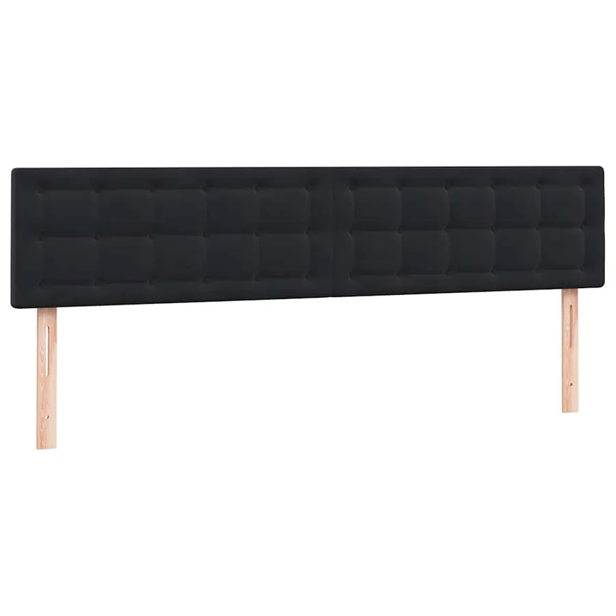 Sommier à lattes de lit avec matelas noir 200x210 cm Velours - 6