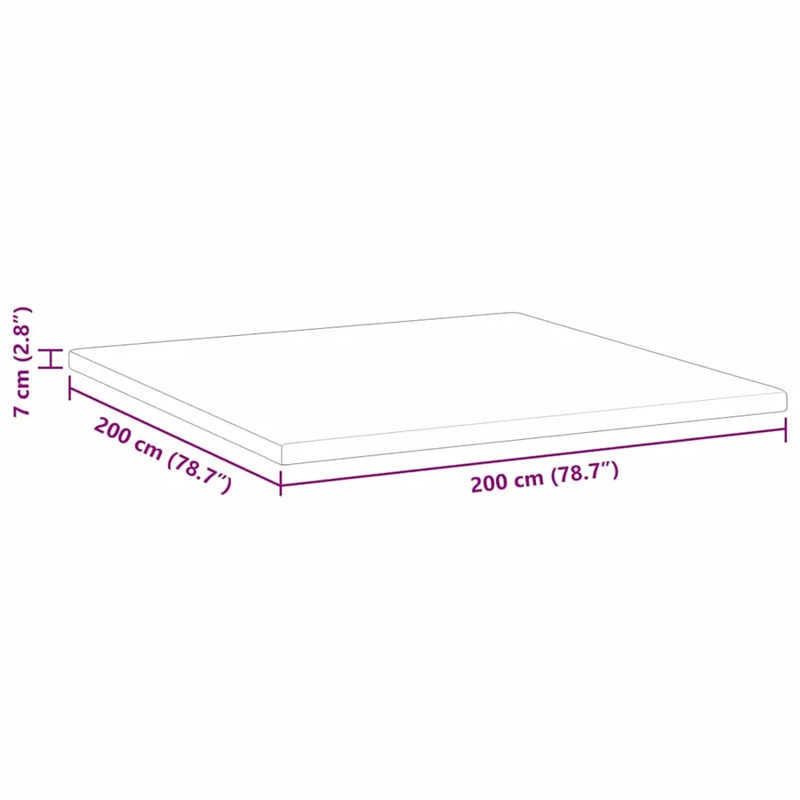 Surmatelas en mousse à mémoire 200 x 200 cm Thick Doux Blanc - 12
