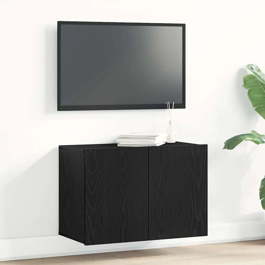 Meuble TV Chêne noir 60x30x41 cm Bois d'ingénierie