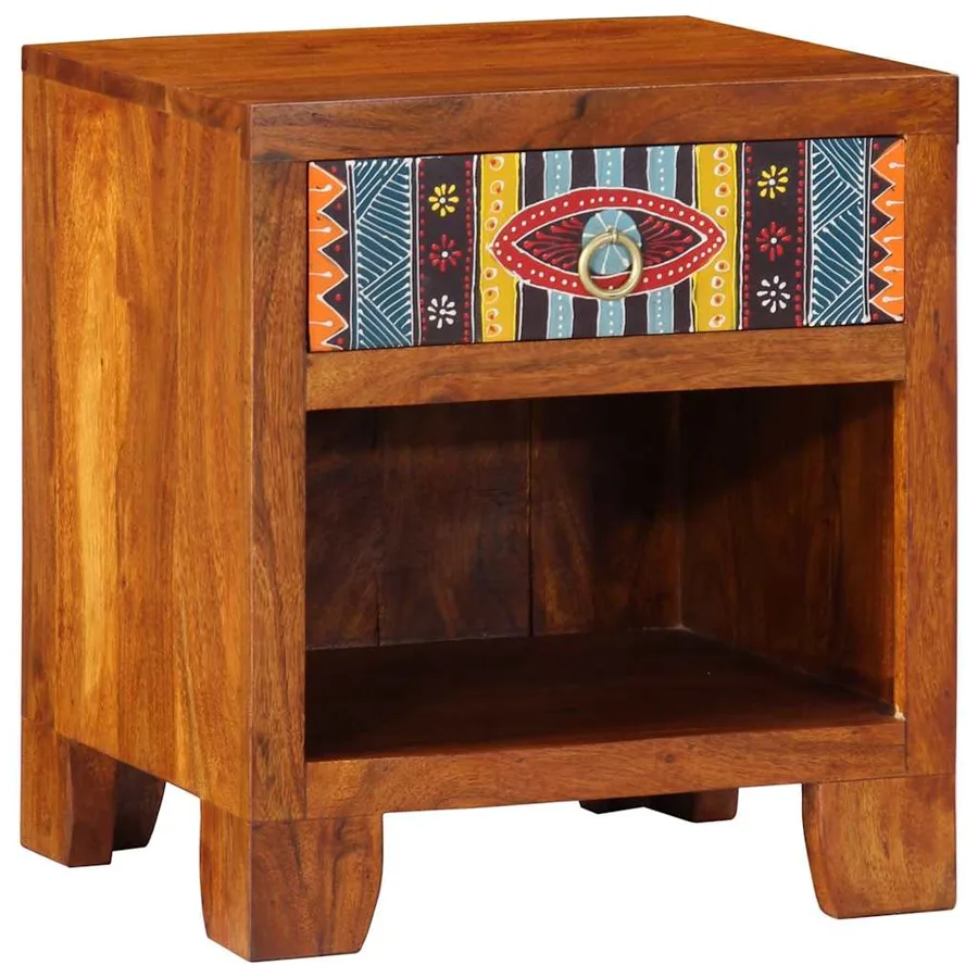 Table de chevet 2 pcs 40x35x45 cm bois d'acacia massif - 12