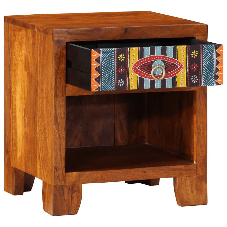 Table de chevet 2 pcs 40x35x45 cm bois d'acacia massif - 13