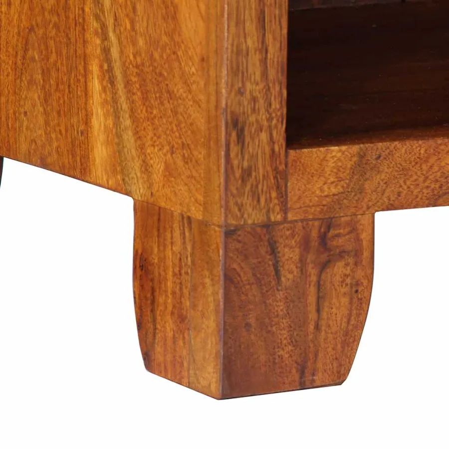 Table de chevet 2 pcs 40x35x45 cm bois d'acacia massif - 7