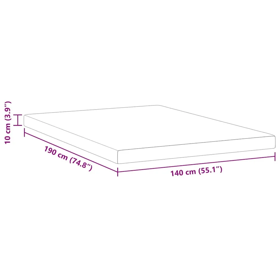 Surmatelas en mousse à mémoire 140 x 190 cm Thick Doux Blanc - 12