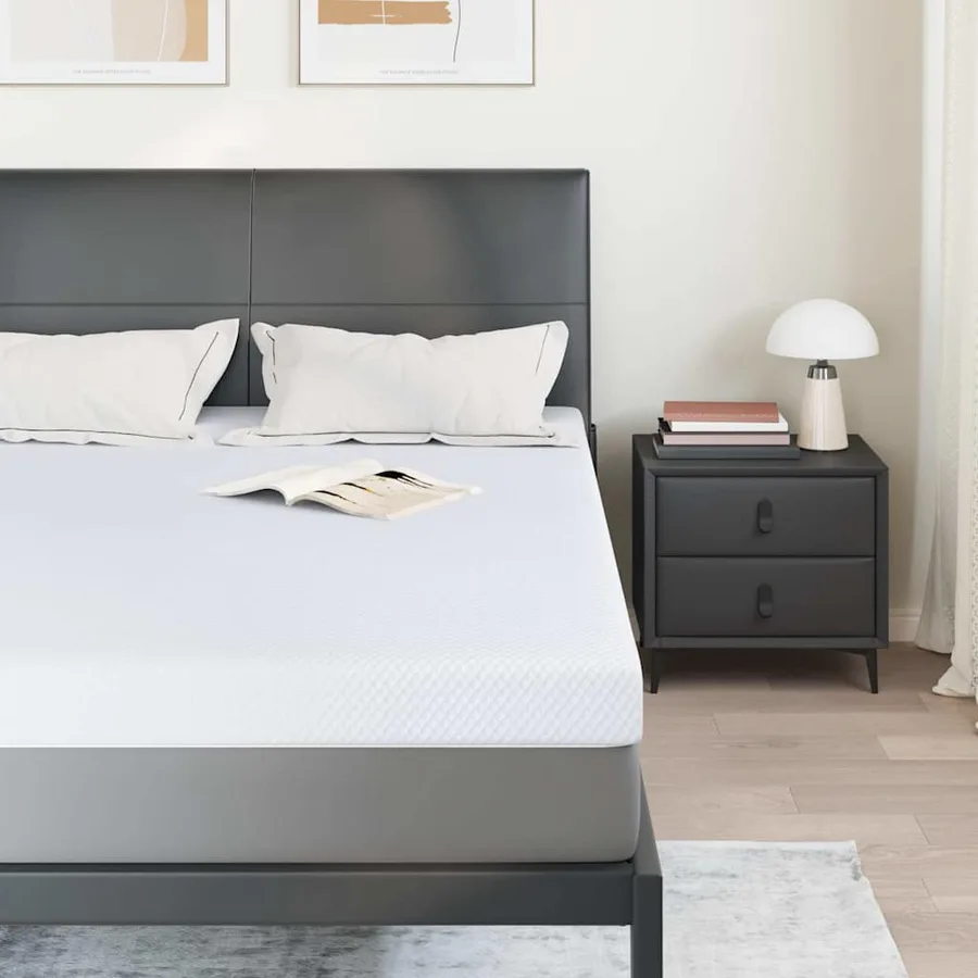 Surmatelas en mousse à mémoire 140 x 190 cm Thick Doux Blanc - 3