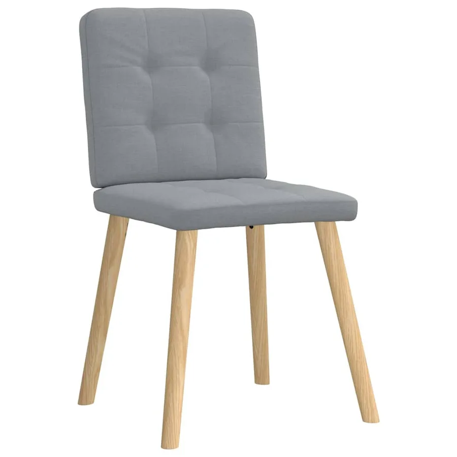 Chaises à manger lot de 4 gris clair tissu - 3