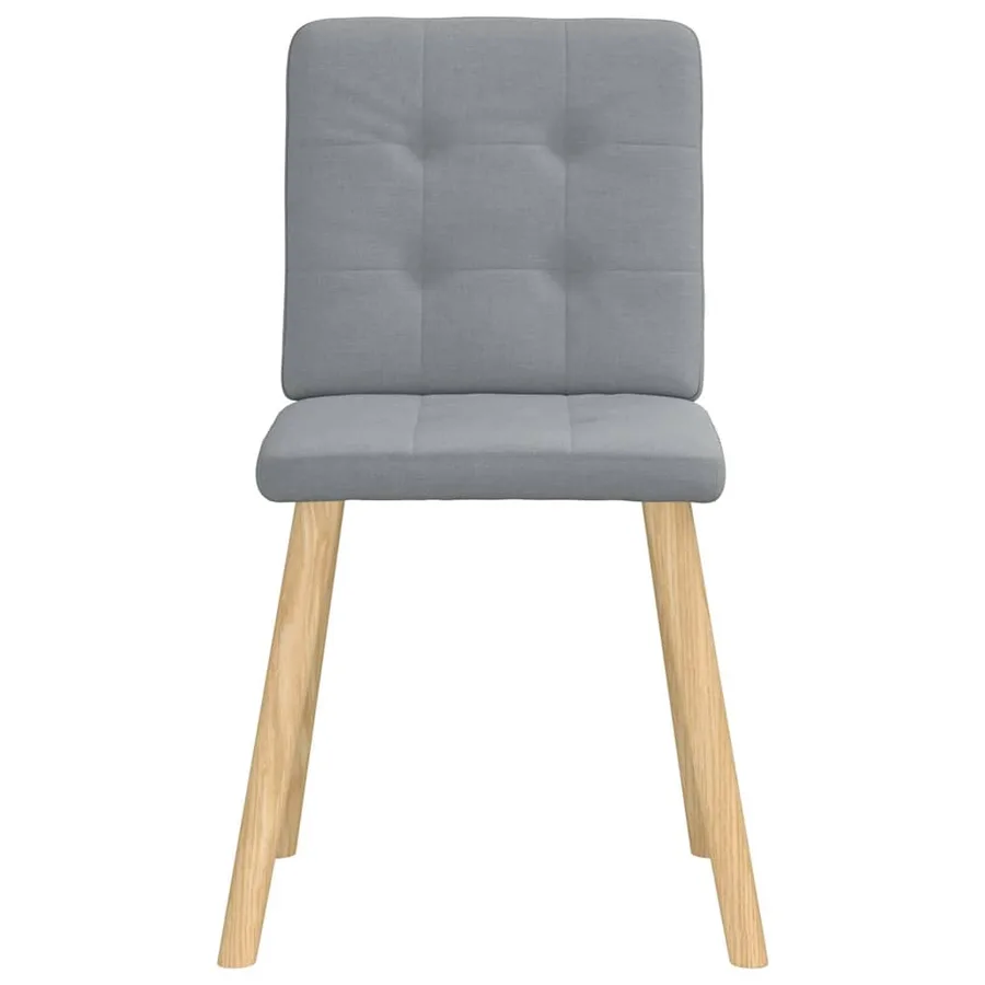 Chaises à manger lot de 4 gris clair tissu - 4