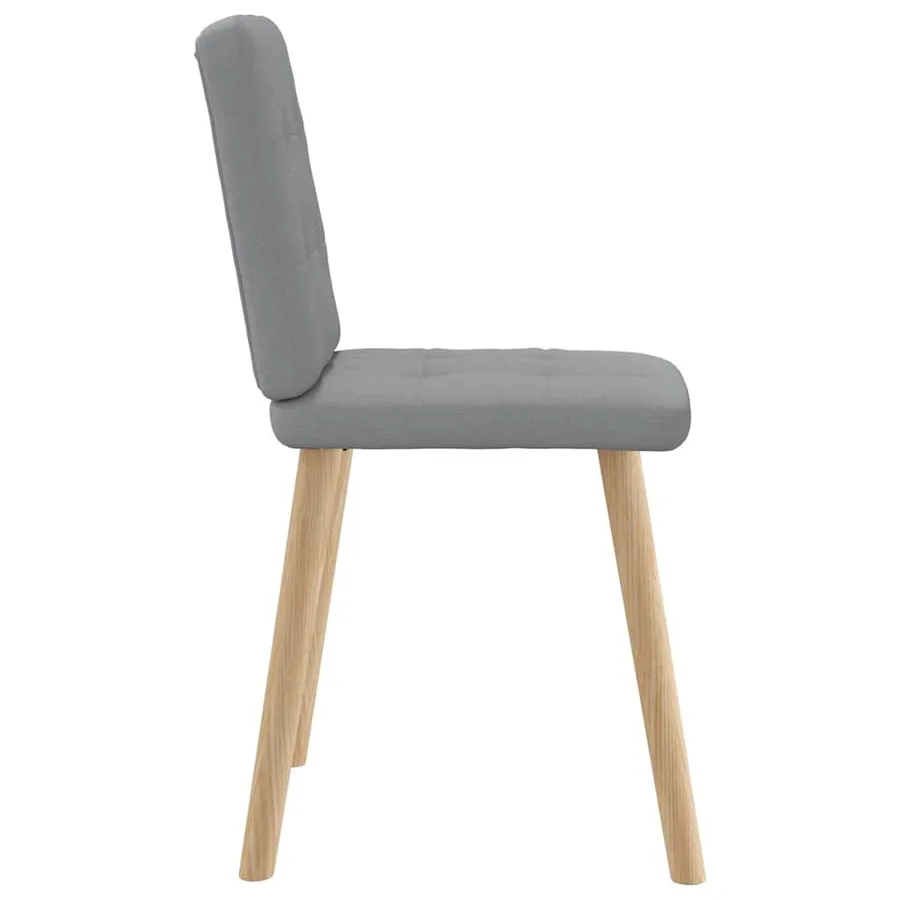 Chaises à manger lot de 4 gris clair tissu - 5