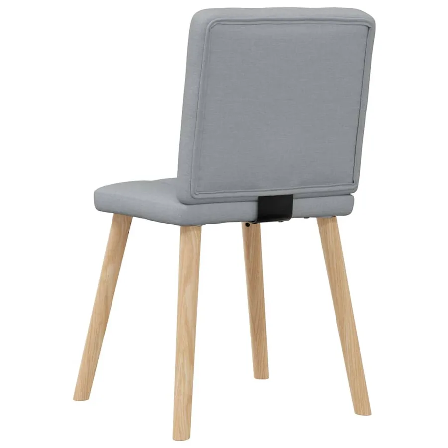 Chaises à manger lot de 4 gris clair tissu - 6