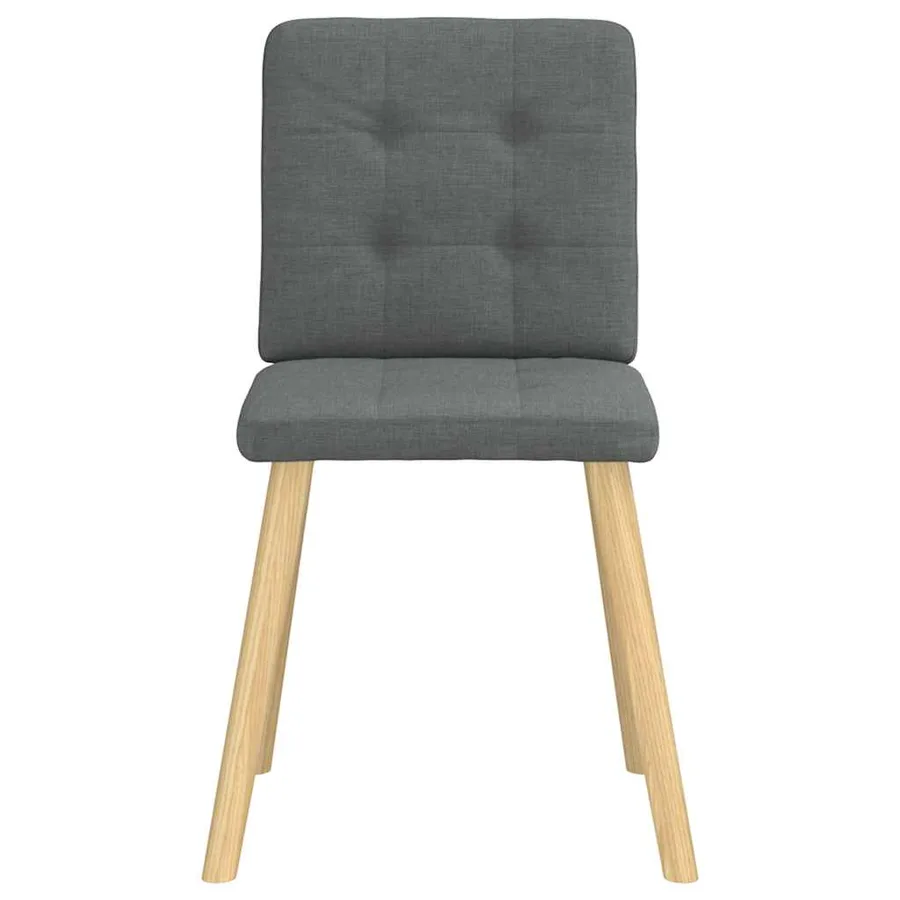 Chaises à manger lot de 6 gris foncé tissu - 3